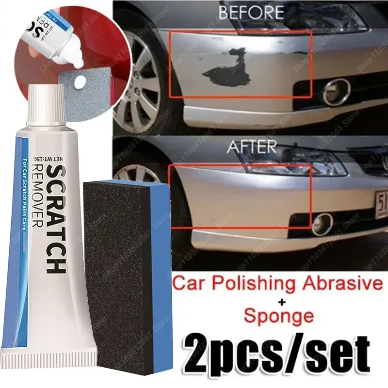 

Car Scratch Remover Car Body Paint Care Remove Car Polishing Paste With Sponge Scratch Repair Broken Paint Smooth Car Body