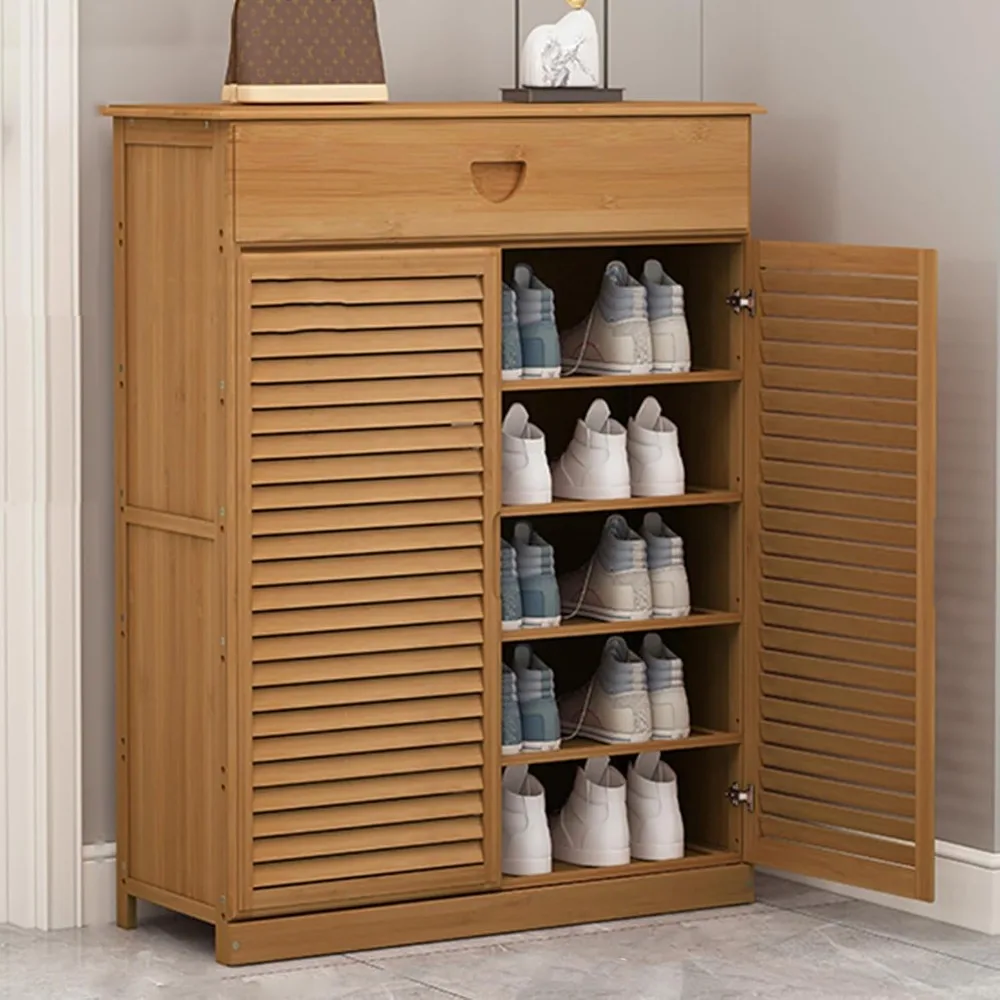 

Shoe cabinet, Narrow shoe rack cabinet for Closet Entryway,Expandable & Adjustable Shoe Shelf Storage Organizer, Easy to Assembl
