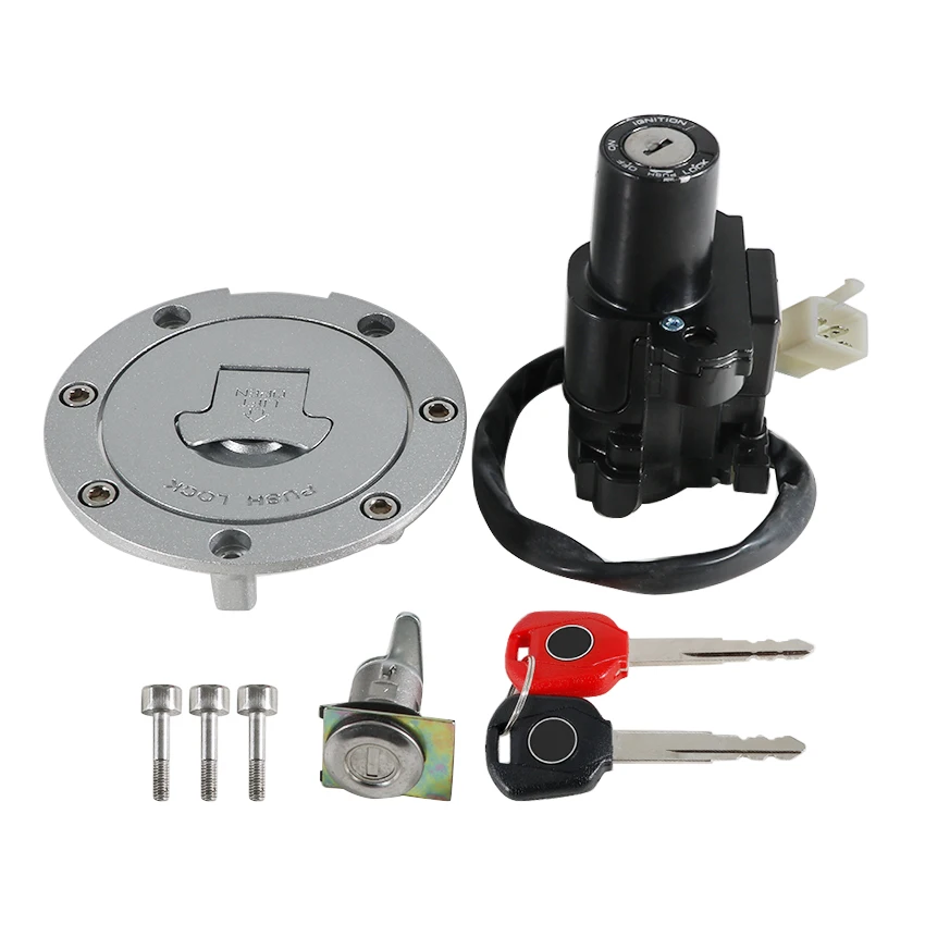 Motorcycle Key Fuel Cap Kit Ignition Switch For Honda CB900 CB919 (Hornet) CBF500 CBF1000 CBF600 (Naked) CBF600S (ABS) Parts