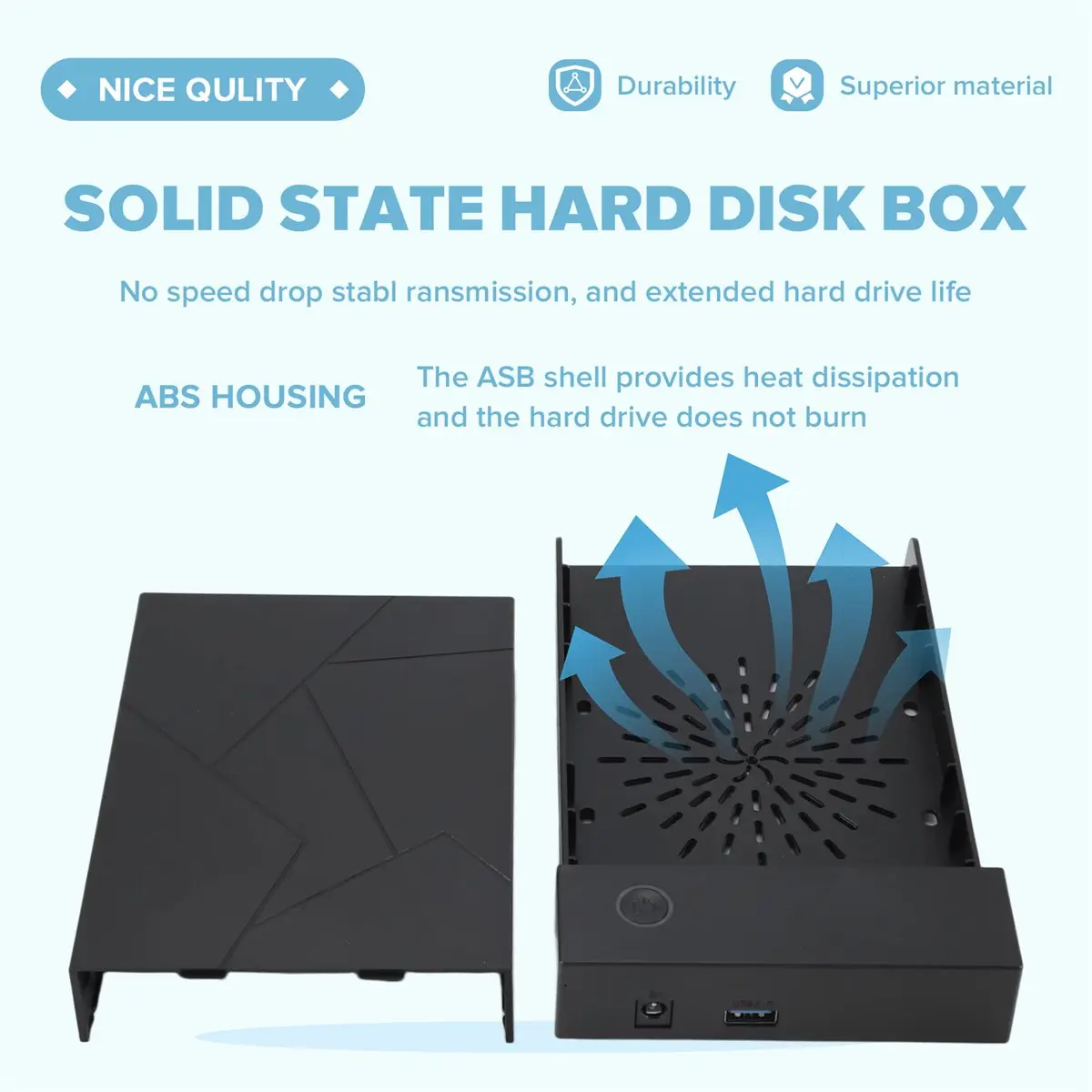 Cmpt And Acce Store Offer PC Accessories 3.5 Inch HDD Enclosure USB 3.0 to SATA Hard Drive Case-EU Plug