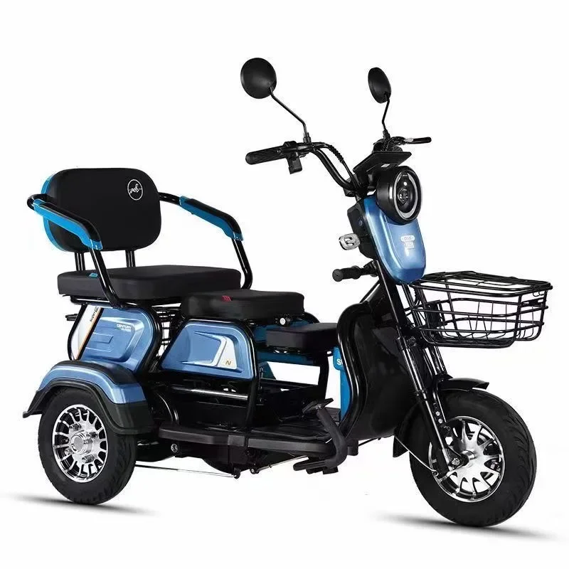 Family use 60v20ah urban stylish durable and comfortable passenger electric tricycle