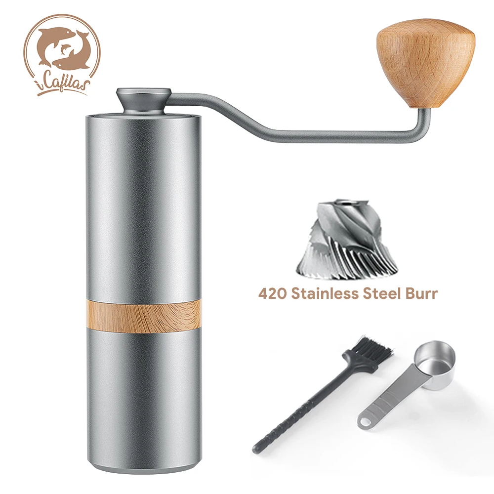 Manual Coffee Grinder Burr Inside High Quality Portable Hand Grinder With Double Bearing Positioning Coffee Maker Accessories