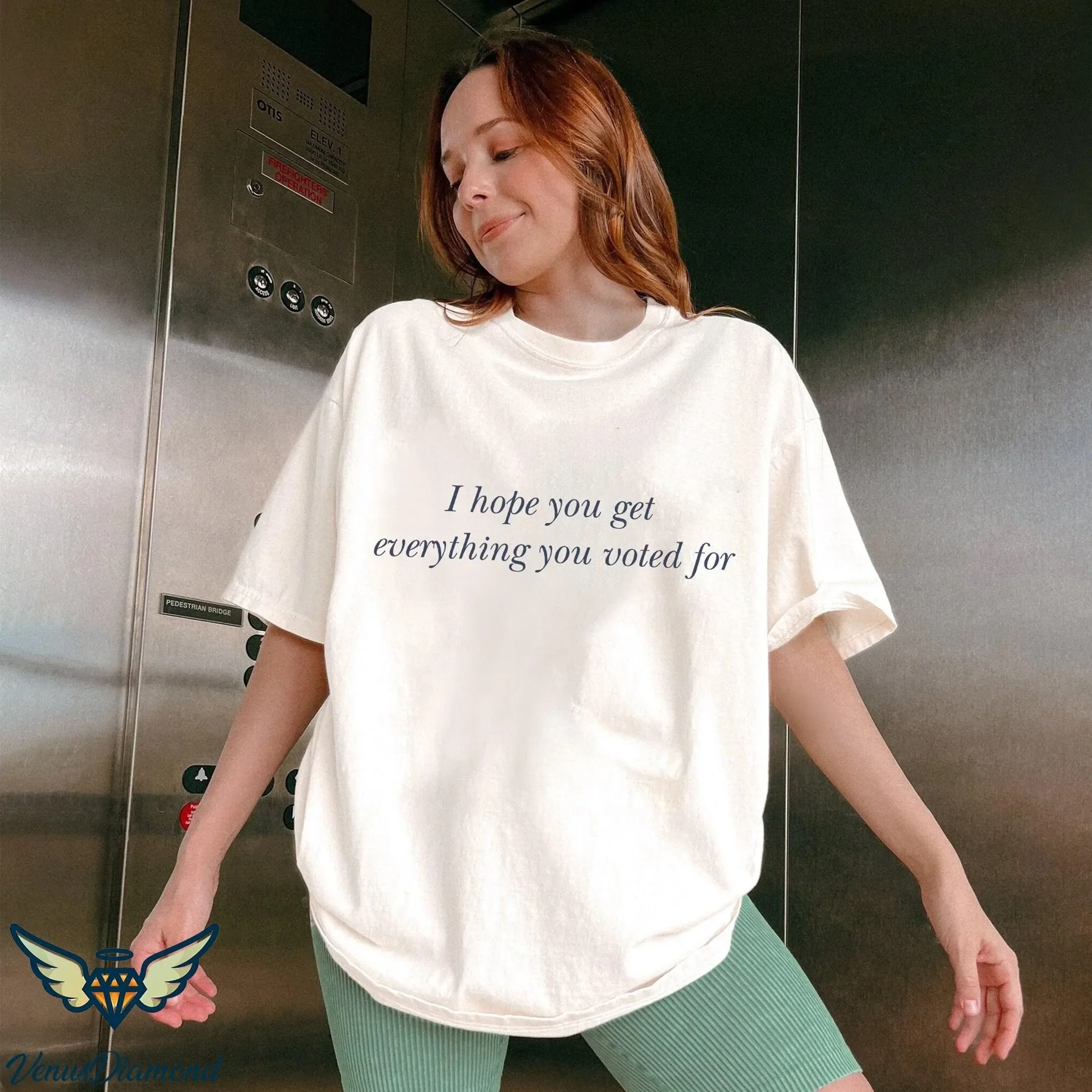 أتمنى أن تحصل على ما يتصويت لعام 2024 الانتخابات الديمقراطية النسوية المضادة الجمهورية أنا لها لا تلومني السياسية تي شيرت #1