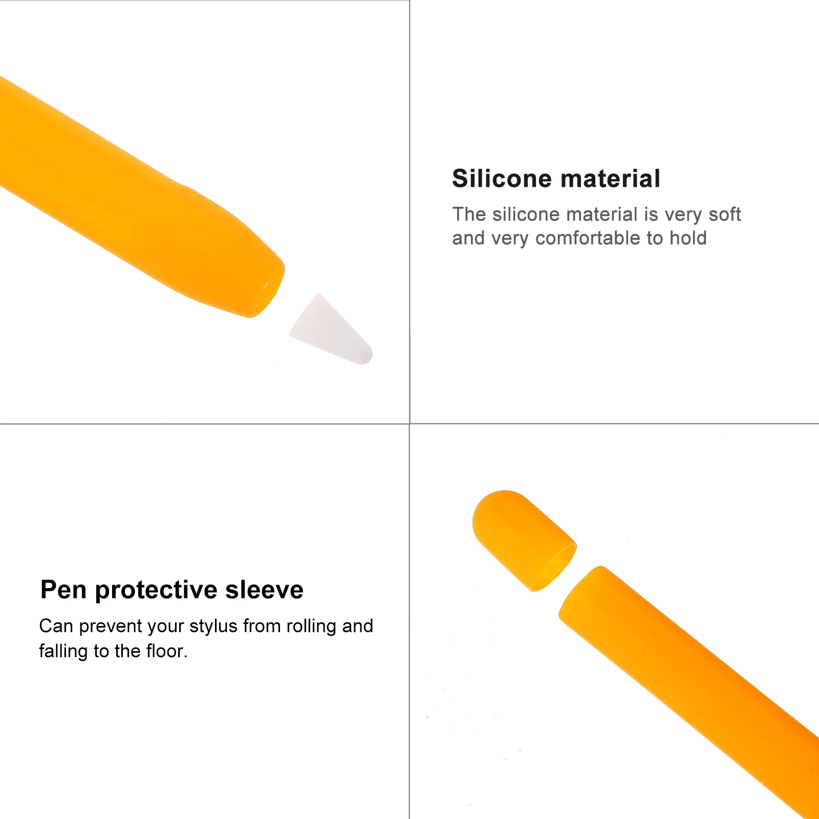 Stylus Pen Case Siliconen beschermhoes Antislip Wortelvorm Stop Roll Cover Compatibel met Apple Pencil 2-styluspen