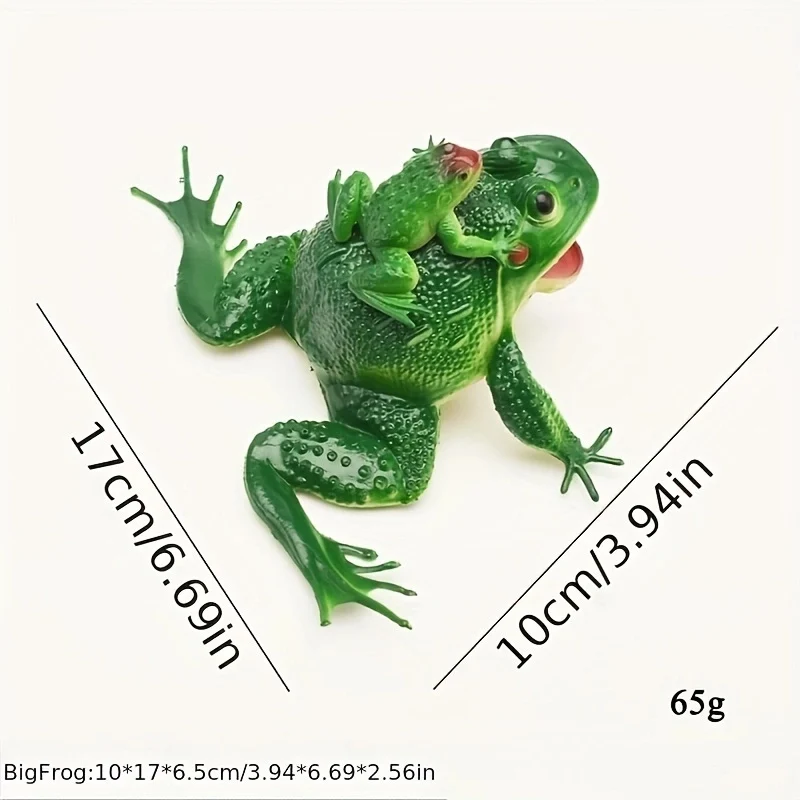 1PC Simulation klingender Frosch Modell Mutter und Kind Frosch Kröte gefälschter Frosch knifflige Requisiten Kinderspielzeug Sammlung Streichspielzeug