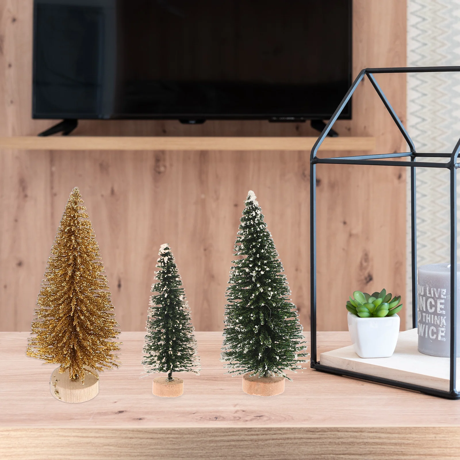 

16Pcs Mini Christmas Trees Premium Artificial Small Xmas Tabletop Decoration Christmas Party Supplies Home Office Car