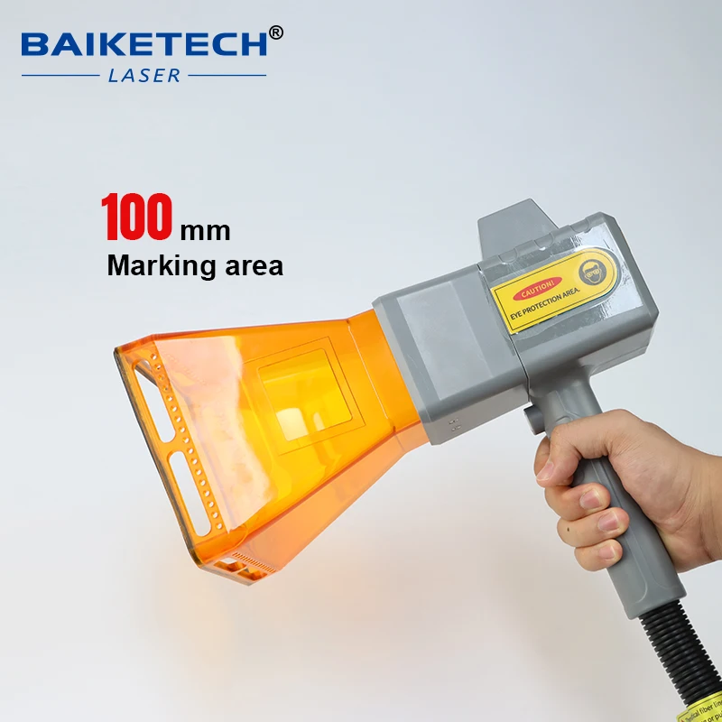 Handheld Fiber Laser Marking Machine for hard engineering plastics (ABS, PC), electroplated parts, anodized layer