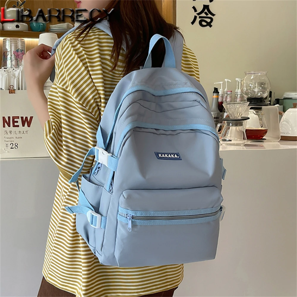 

High Quality Waterproof Nylon Women Backpack for Teenage Girl School Bag Korean Style College Student Bag Laptop Backpack Bolsos