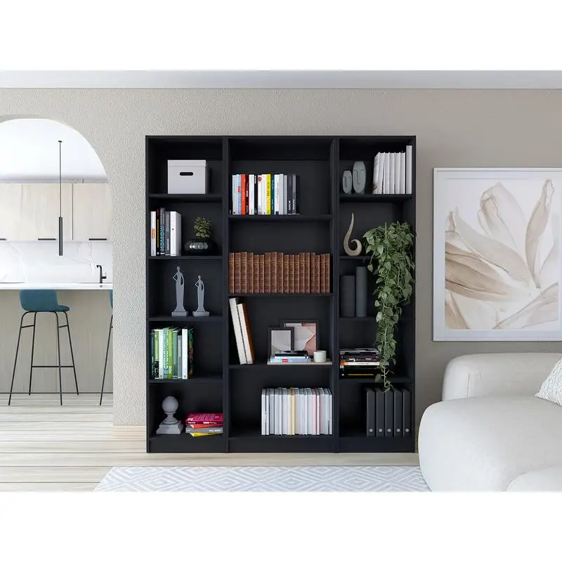 

3-Piece Living Room Set with 3 Bookcases - Stylish and Functional Furniture for Home Storage and Décor