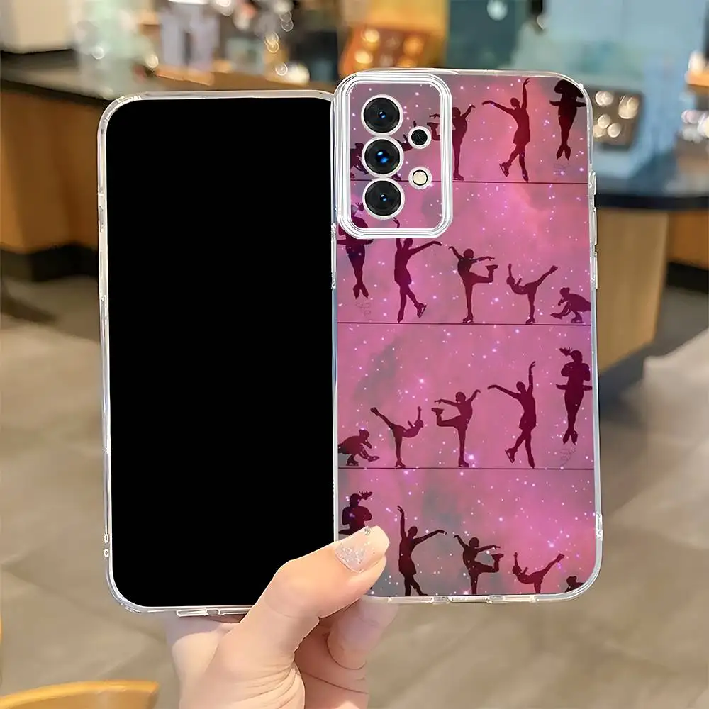 Figure Skating Dance Sport   Phone Case For Samsung S24,30,21,22,23,20 FE,lite,PIus,Ultra,5G,Note,9,10 Transparent Cover