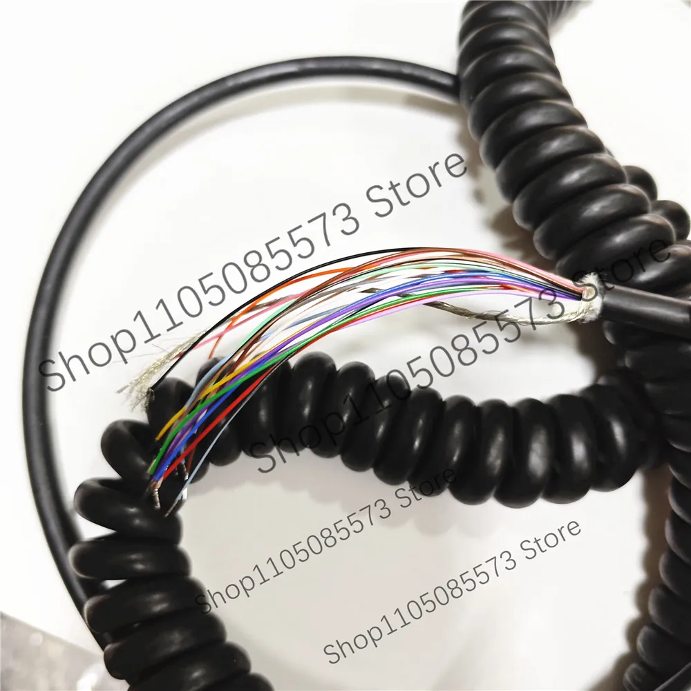12 15 16 17 18 19 21  Cores Spring Spiral Cable Coiled Cable for CNC Handheld Encoder Manual Pulse Generator MPG