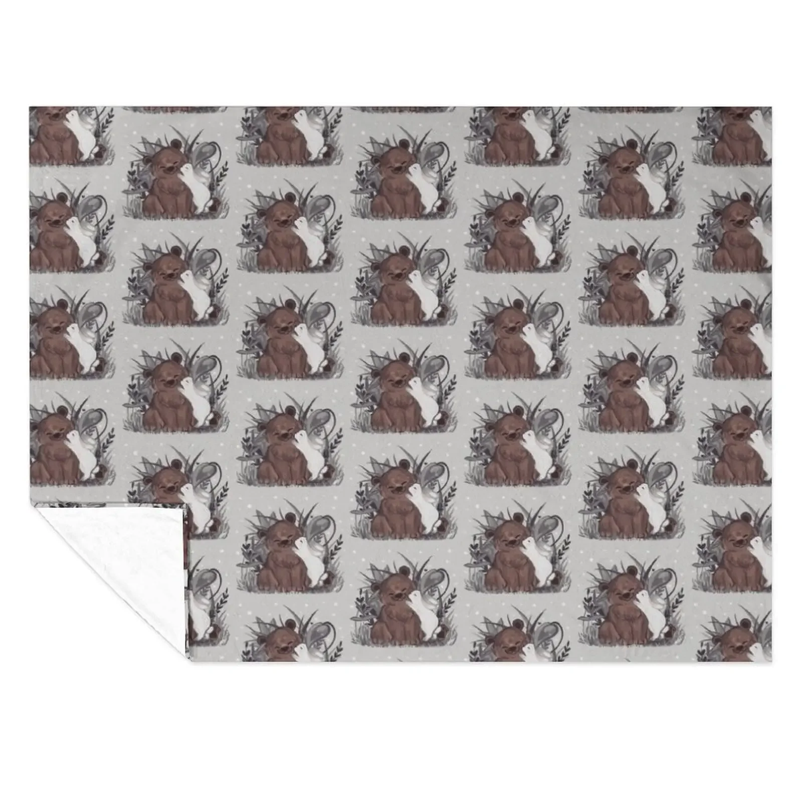 

Bunny kisses bear Throw Blanket Blankets For Bed Warm Travel Plaid Blankets