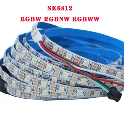 LEDストリップライト,個別にアドレス指定可能,1m/5m sk6812 5050 rgbw rgbw,4 in 1,30/60/144ダイオード/m