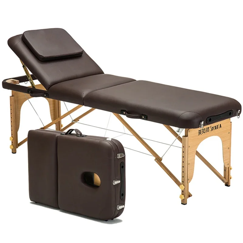 

Wooden Folding Portable Massage Bed Beauty Lash Therapy Massage Table Physiotherapy Sleep Lettino Estetista Salon Furniture Soft