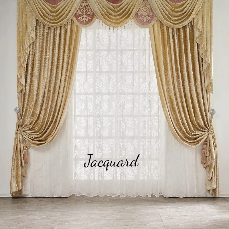 

European Luxury Bedroom and Living Room Customized High-end French Retro Palace Style Custom Size Thick Fashion Jacquard Door