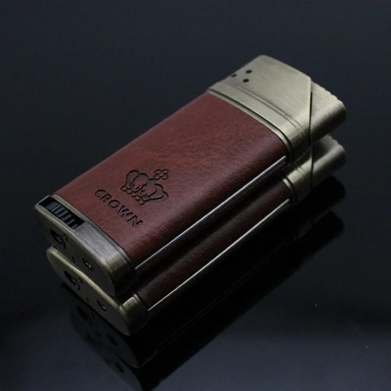 Gas butano caldo metallo antivento turbo torcia accendino accendisigari portatile esterno antivento sigaro accendino ad alta fiamma regali da uomo