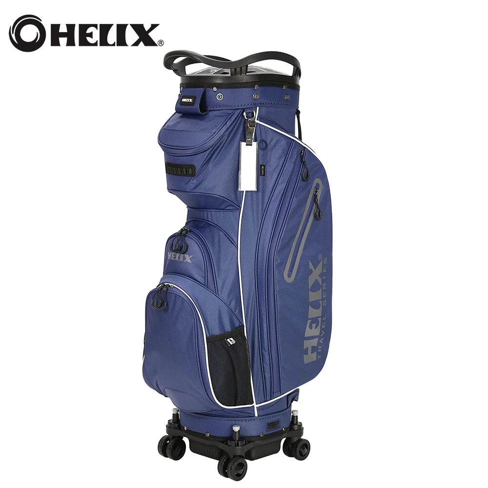 HELIX 14 Way Full Length Golf Cart Bag with Wheels, Lightweight, Portable, Large Capacity