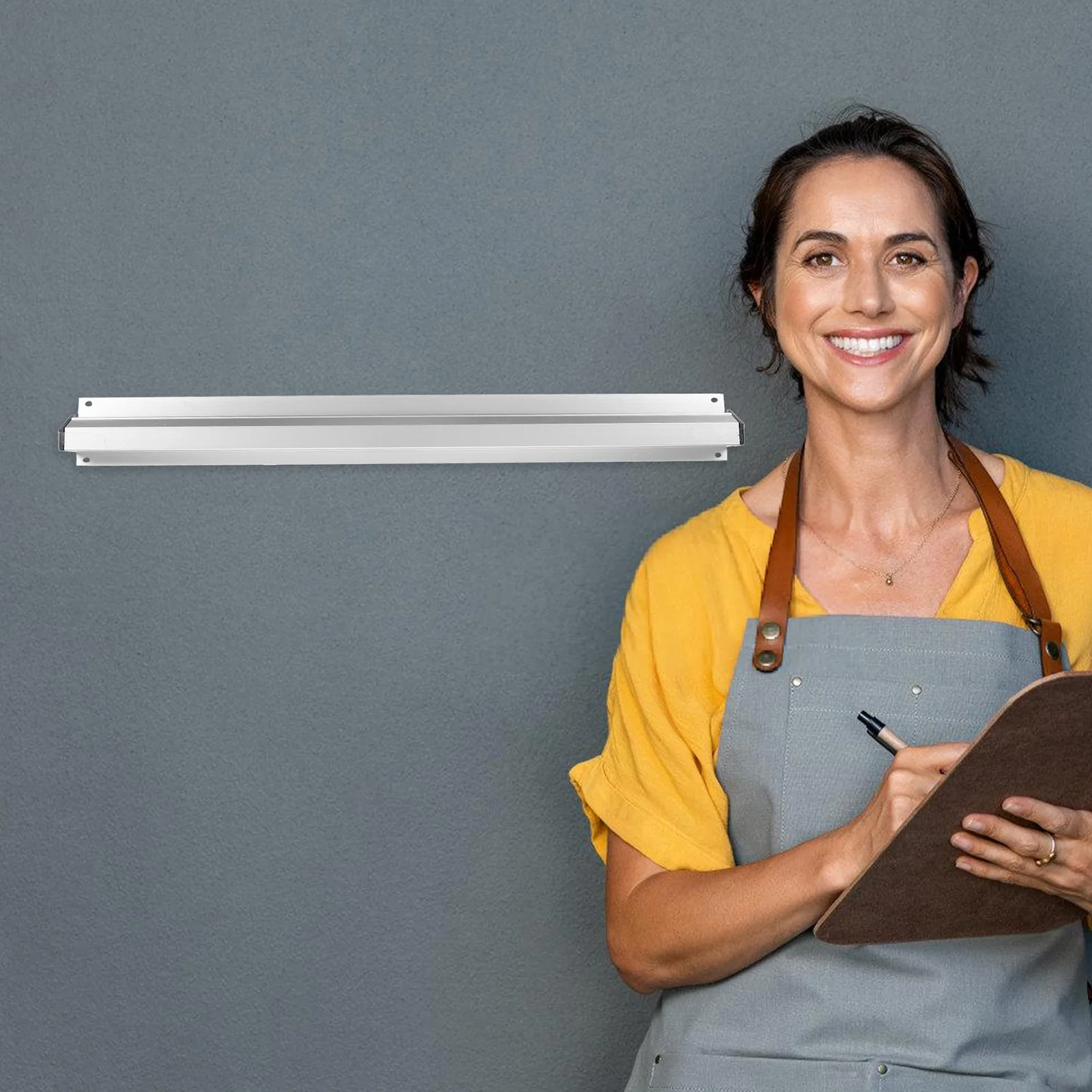 

Aluminum Alloy Menu Holder 50cm x 5.5cm Restaurant der Rack Bill ganizer Kitchen Supplies Note Clip St Ticket Holder With Screws