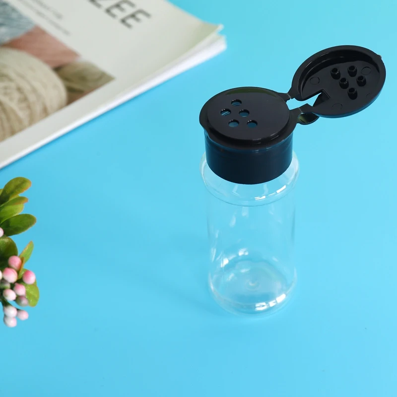 Бутылки для приправ, 20 шт./компл., 100 мл, шейкеры для специй, соли, перца, черная банка для приправ, бутылка для перца