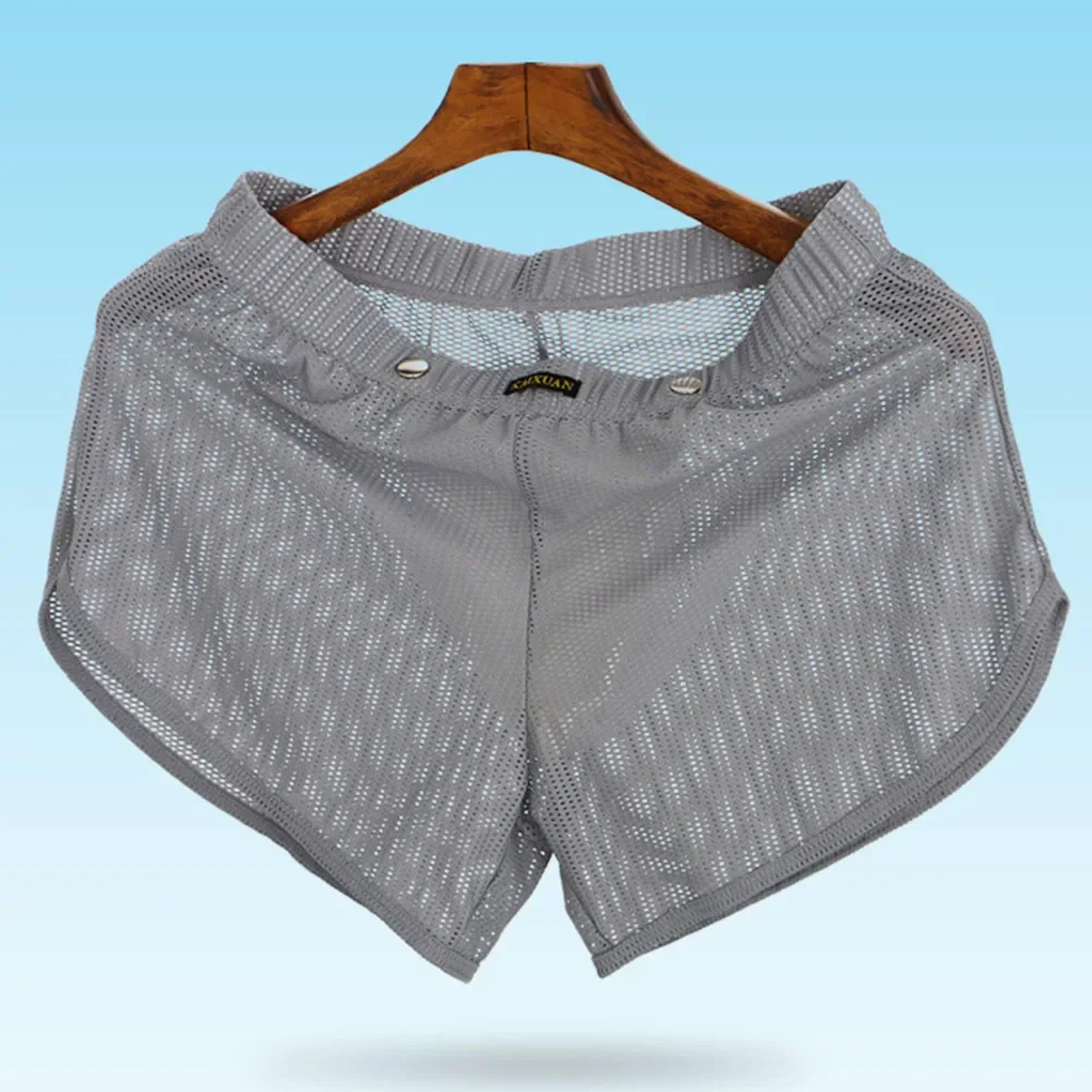 Calzoncillos Boxer sexis y calzoncillos, ropa interior para hombre, lencería de malla, pantalones cortos deportivos sueltos, Boxers, paquete de