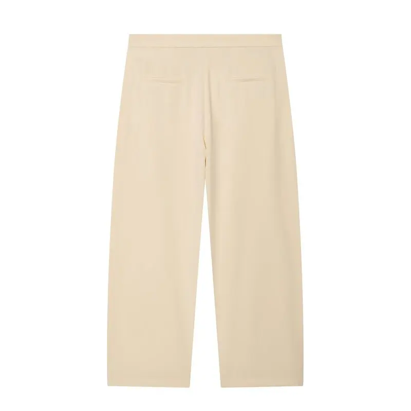 Women's Fashion Cross Design High Waist Versatile Long Pants Spring Summer New Arrival Casual Pants Natural Waist Other Material