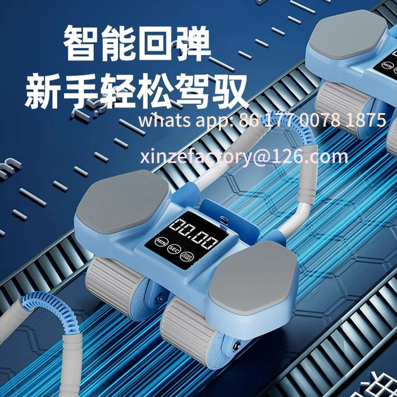 

Customizable four-wheel abdominal fitness automatic rebound household thin belly training abdominal muscles