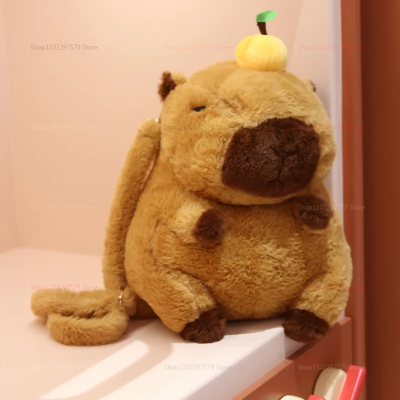 Capybara Plüsch Rucksack Kawaii Mode Plushie Puppe Pelz Tasche Kinder Tasche Schulter Tasche Mini Rucksack Taschen Geschenke für Freundin