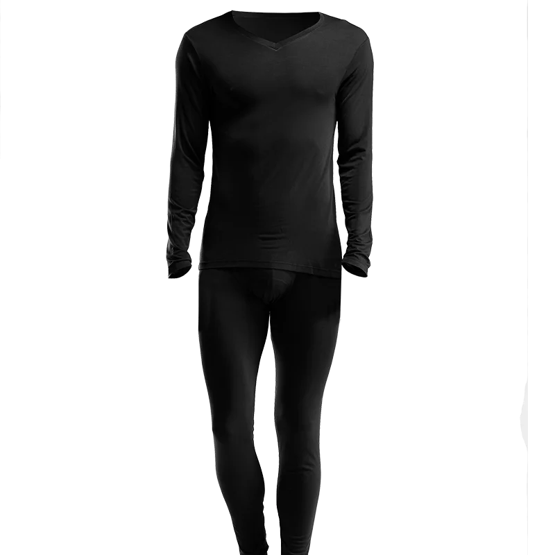 

5pcs Men's Modeler thin V-neck slim and comfortable underlay youth warm long Johns underwear suit