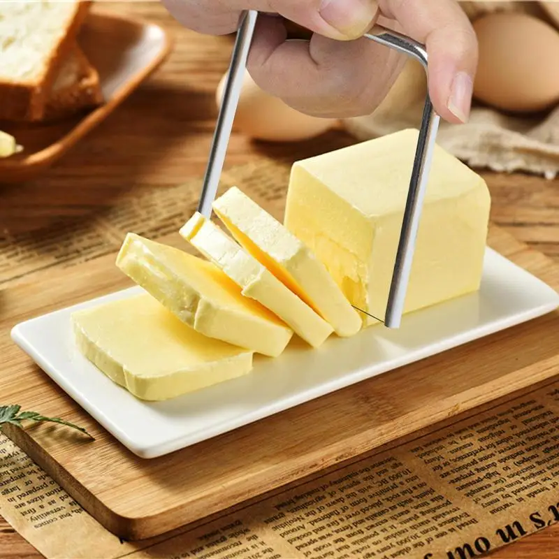 Cheese Slicers For Block Cheese Butter Slicer Cutter Stainless Steel Cheese Cutter Slicer Handheld Cheese Cutter Compact Block