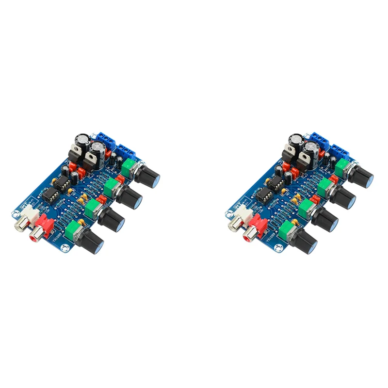 

T82C Лидер продаж-2X усилитель NE5532 предусилитель, предусилитель, регулятор громкости и тона, готовая плата, высокие частоты, средний диапазон, бас-эквалайзер, сделай сам, двойной переменный ток 12 В