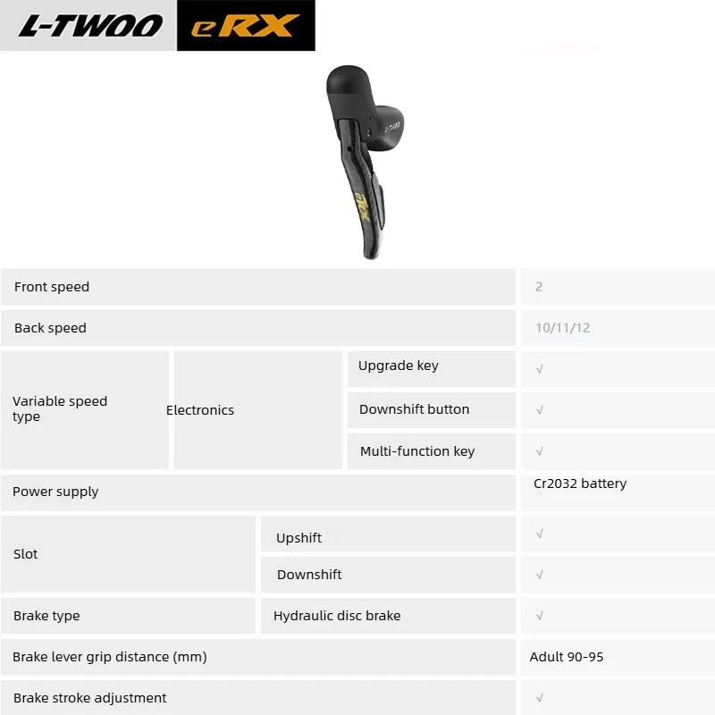 LTWOO ERX 3. Generation Drahtloses Elektronisches Schaltset für Rennräder 2x11 2x12 Gang Carbonfaser-Schalthebel Hydraulische Scheibenbremse – Detail 6