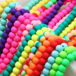 1 String 6/9mm Clay Round Beads Loose Spacer Beads Polymer Clay Beads For Jewelry Making Diy Boho Bracelet Necklace Accessorie