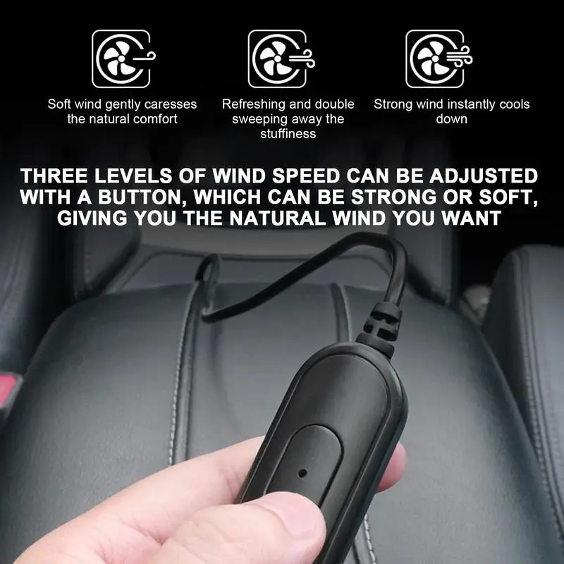 

Car Fan For Rear Seat Passenger Car Backseat Headrest Cooler Fan With 3 Speeds Quiet Automotive Air Conditioning Cooler For