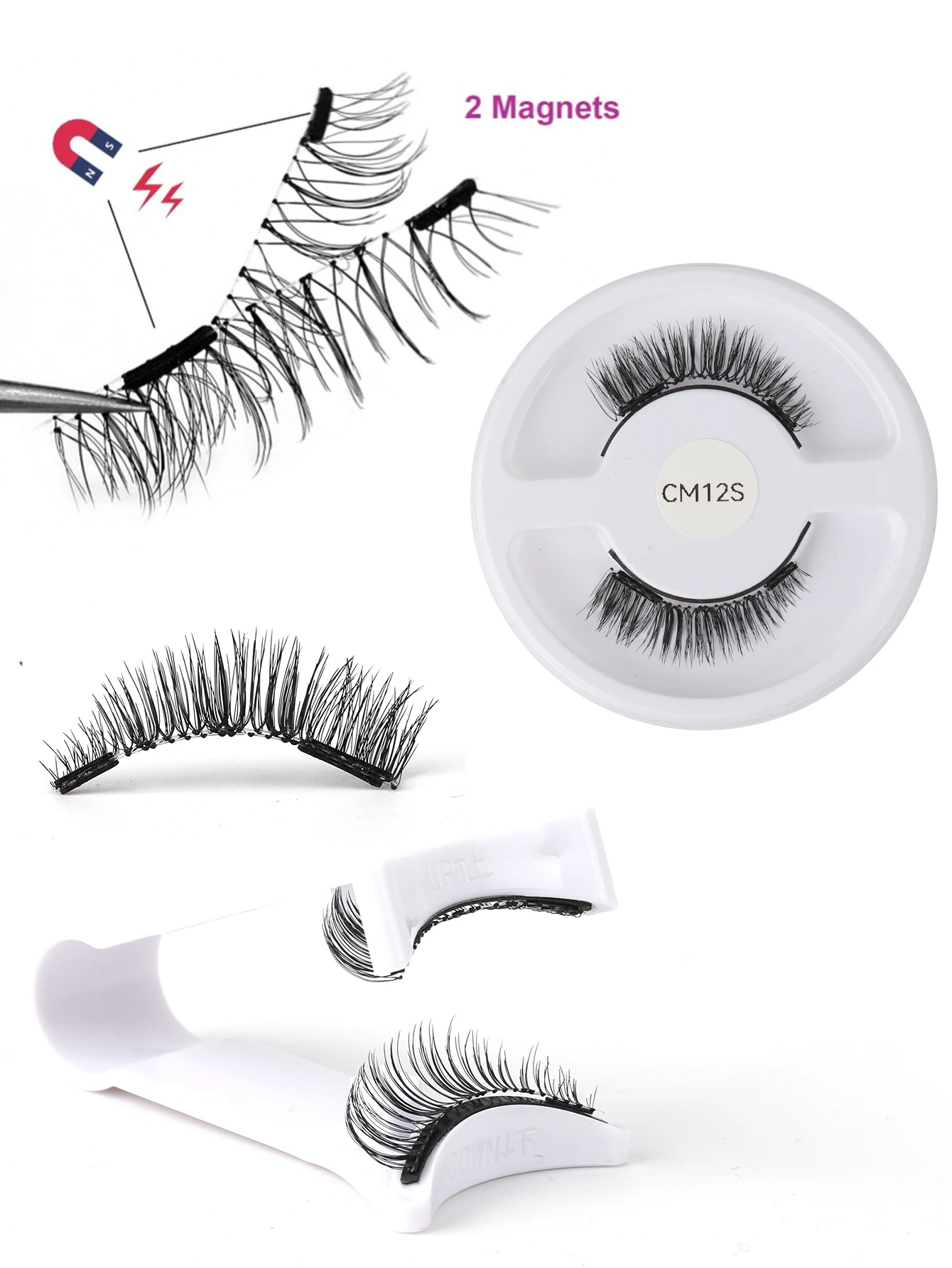 ขนตาแม่เหล็ก 1 คู่ ทำมือ 3 มิติ ขนตาปลอมแม่เหล็กธรรมชาติ ใช้ซ้ำได้ พร้อมแหนบ ขายส่ง