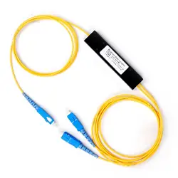 2m Ftth SC UPC 1X2 PLC Singlemode Fiber Optical Splitter FBT Optical Coupler 1X2 Fiber Optical Splitter