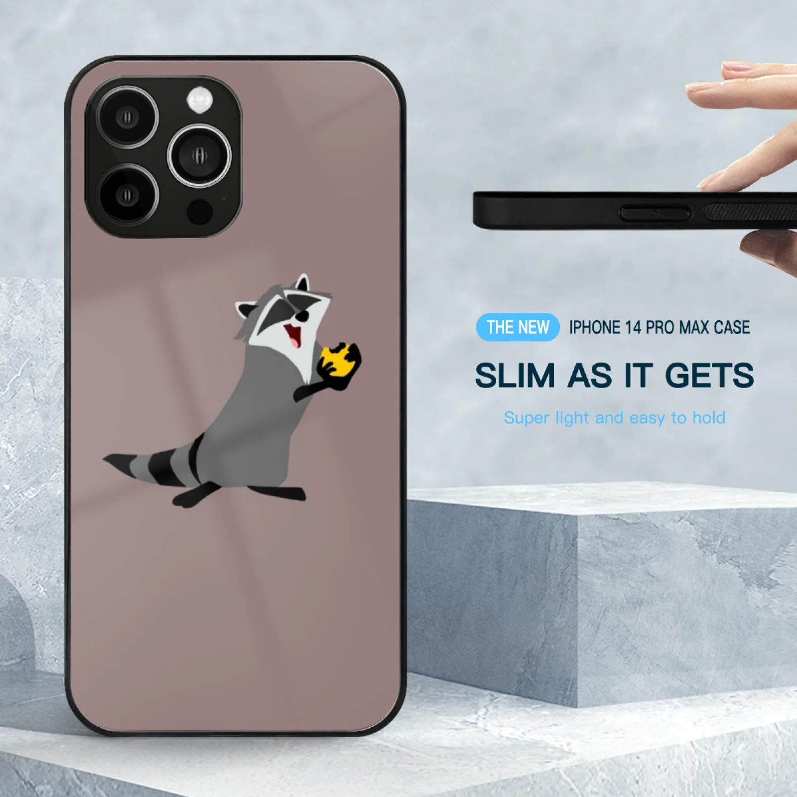 Sneaky Snacker Tempered Glass Case For Iphone 15 14 13 12 11 Pro Max Mini X Xr Xs Max 8 7 Meeko Pocahontas Pocahontas Raccoon