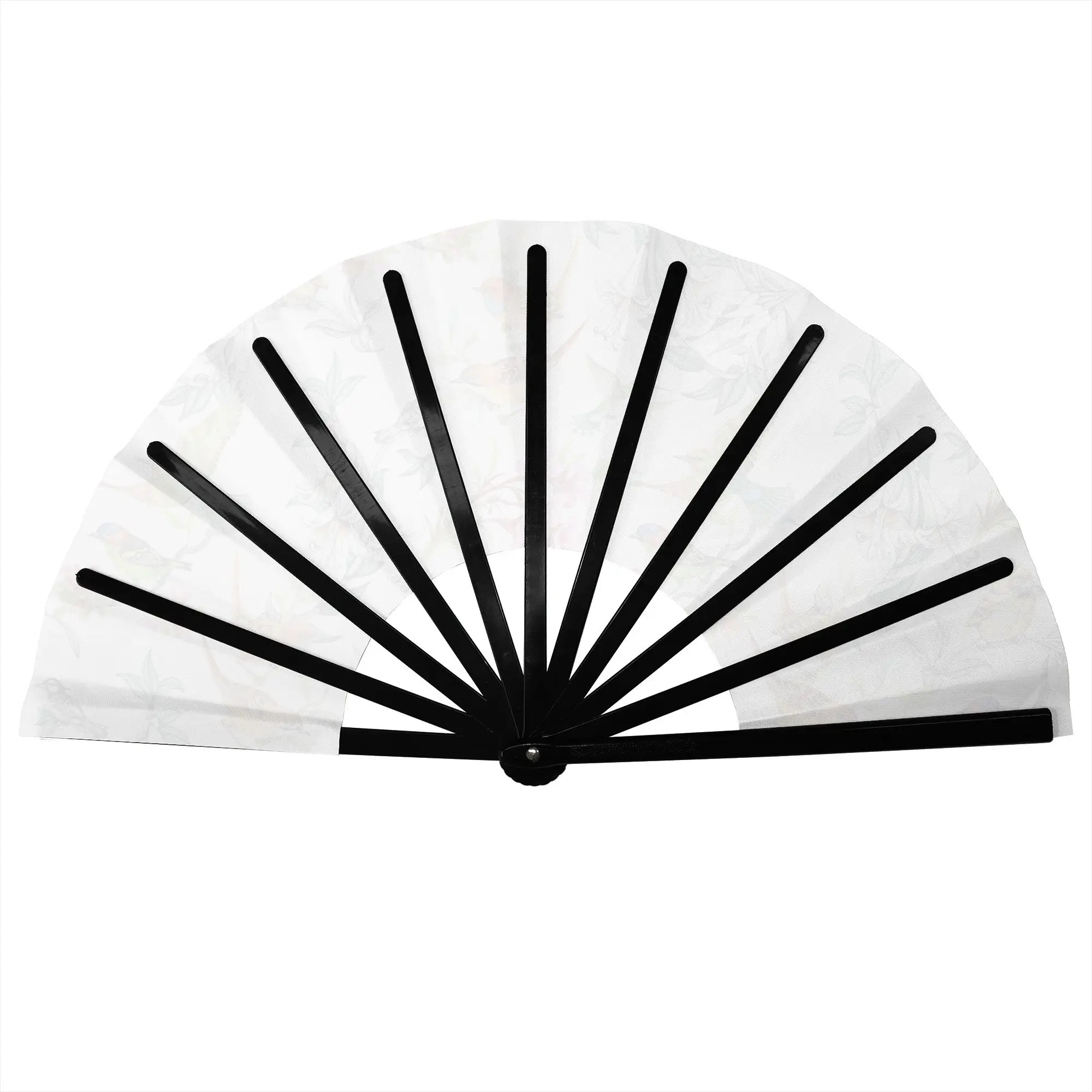Watercolor Exotic Birds Hummingbirds Tropical Flowers Portable Pocket Fan Outdoor  Folding Fan  Cooling Handheld Fans