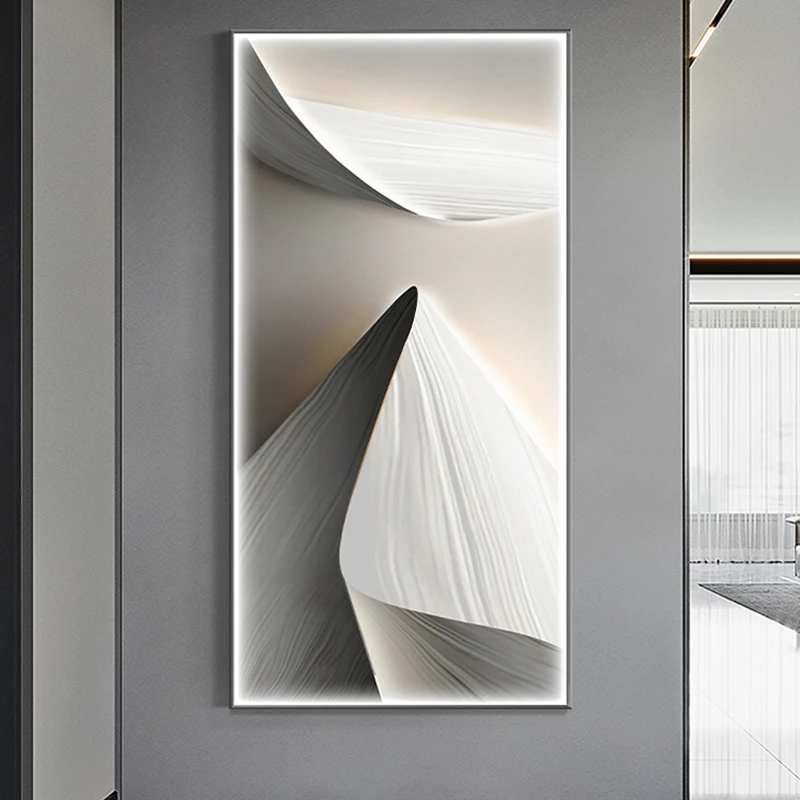 

Modern Light And Shadow Luminous Indoor Painting Led Wall Lamp For Entrance Living Room Floor Hanging Painting Aisle Decoration
