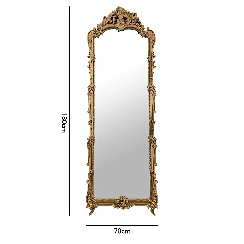

ltАмериканское ретро зеркало в полный рост, настенное зеркало с резьбой, роскошное зеркало для гардероба во французском стиле