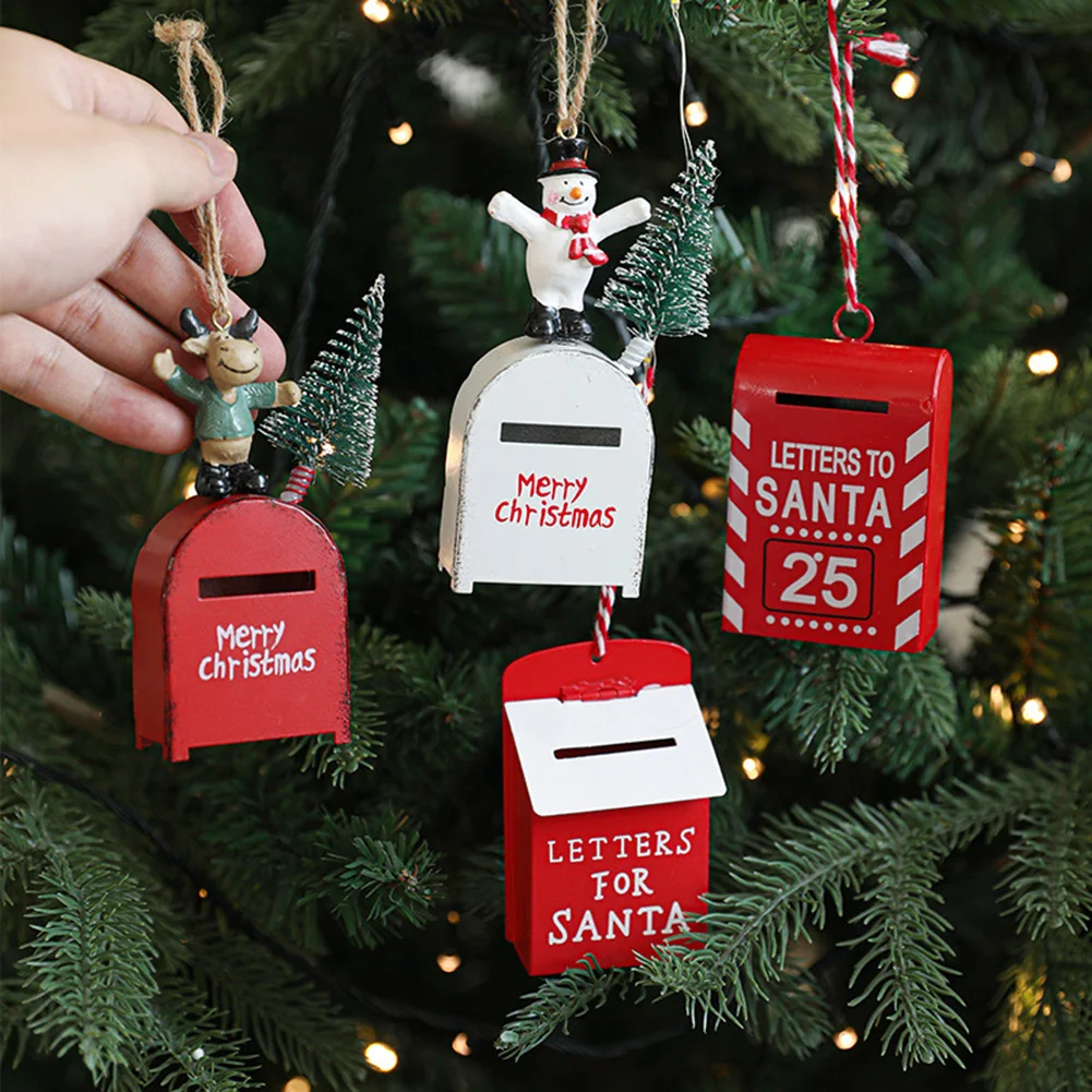Festive Home Decor Christmas Mailbox Pendant Festive Season As Show Beautifully Crafted Ornament Versatile Holiday Accessory