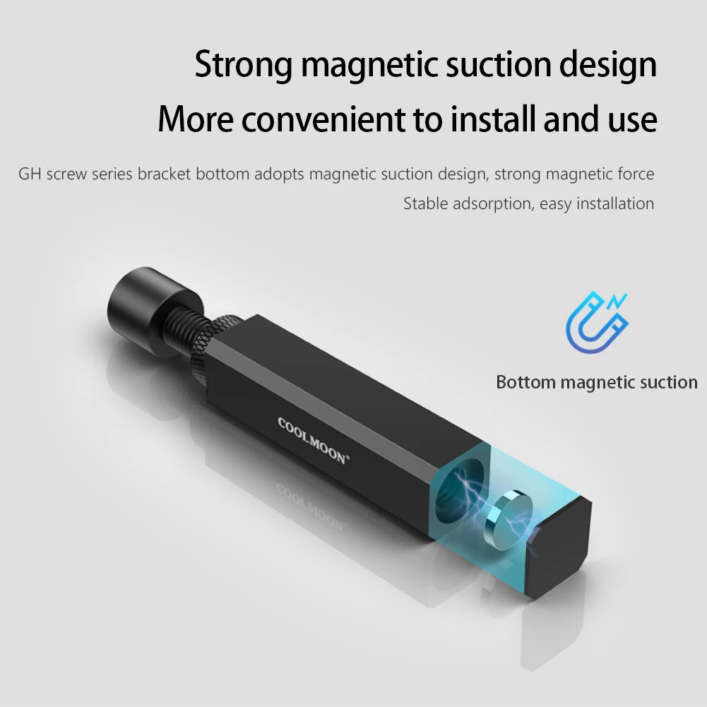 COOLMOON-soporte giratorio telescópico ajustable para tarjeta gráfica, soporte magnético para tarjeta de Video GPU para PC de escritorio