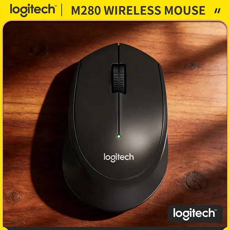 

Logitech M280 Ergonomic Wireless Mouse Nano Receiver 2.4GHz 1000 DPI 18-Month Battery for Home Office Laptop