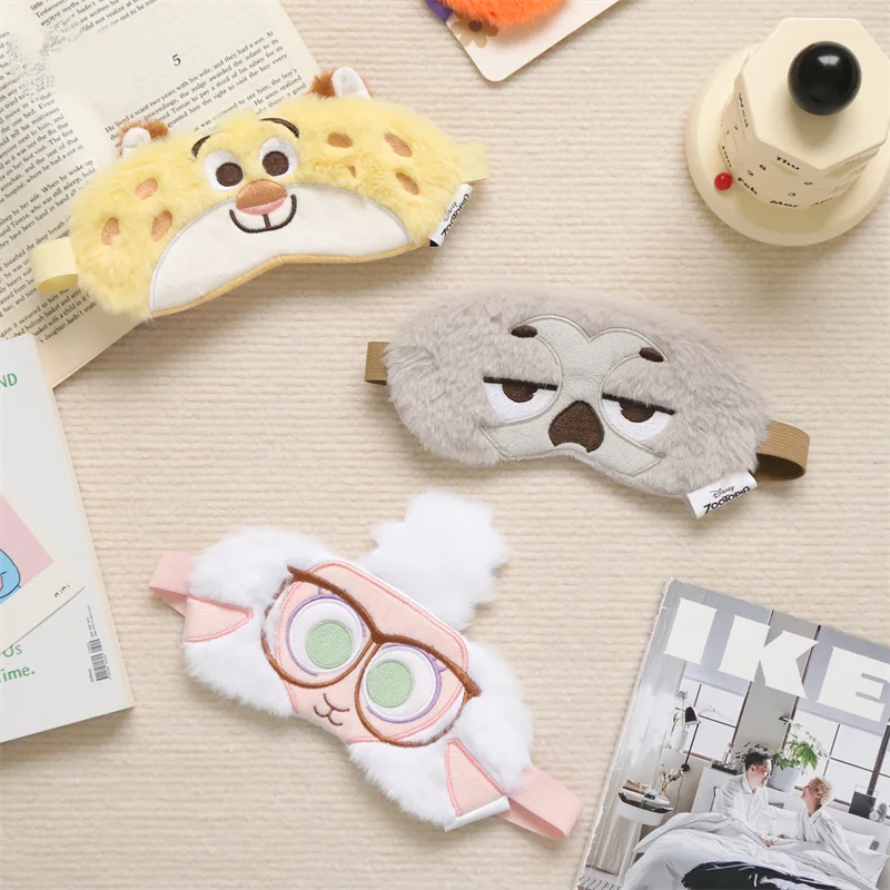 Disney Zootopiaseries Judy Nick Fun Cartoon Periferie Pluche Oogmasker Schattig Student Middagdutje Slaap Pluche Decoratie Oogmasker