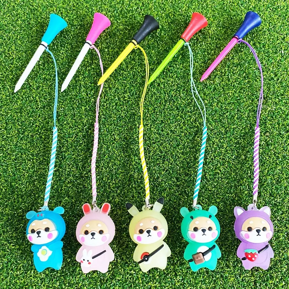 

8.3cm Golf Tee Flashing Light Cartoon Golf Rubber Tees Dog Prevent Loss of Golf Novelty Shape Tees for Golf Ball