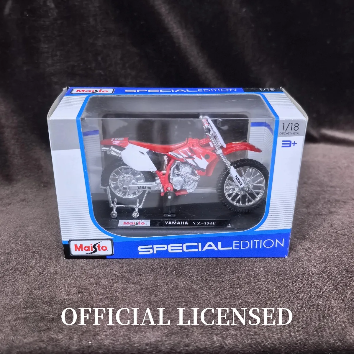 限定 1:18 スケール ヤマハ YZ-450F オートバイモデル、レプリカミニモトカー車両ミニチュアフィギュア子供クリスマスギフトおもちゃ