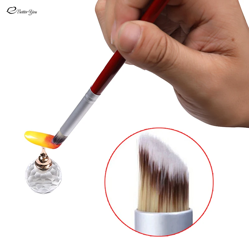 1PC Nail Drawing Art Brush Gradient Starry Dizzy Dye DIY UV Gel Nail Brushes Oblique Mouth Brush Nail Gradual Painting Pen Tool