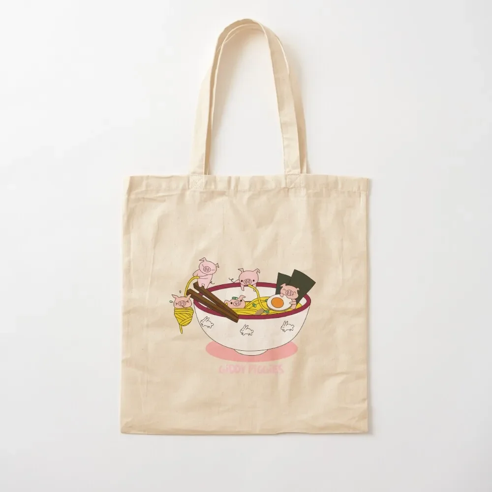 Giddy Piggies Ramen Tote Bag Reusable bags Women's bags Canvas Bag