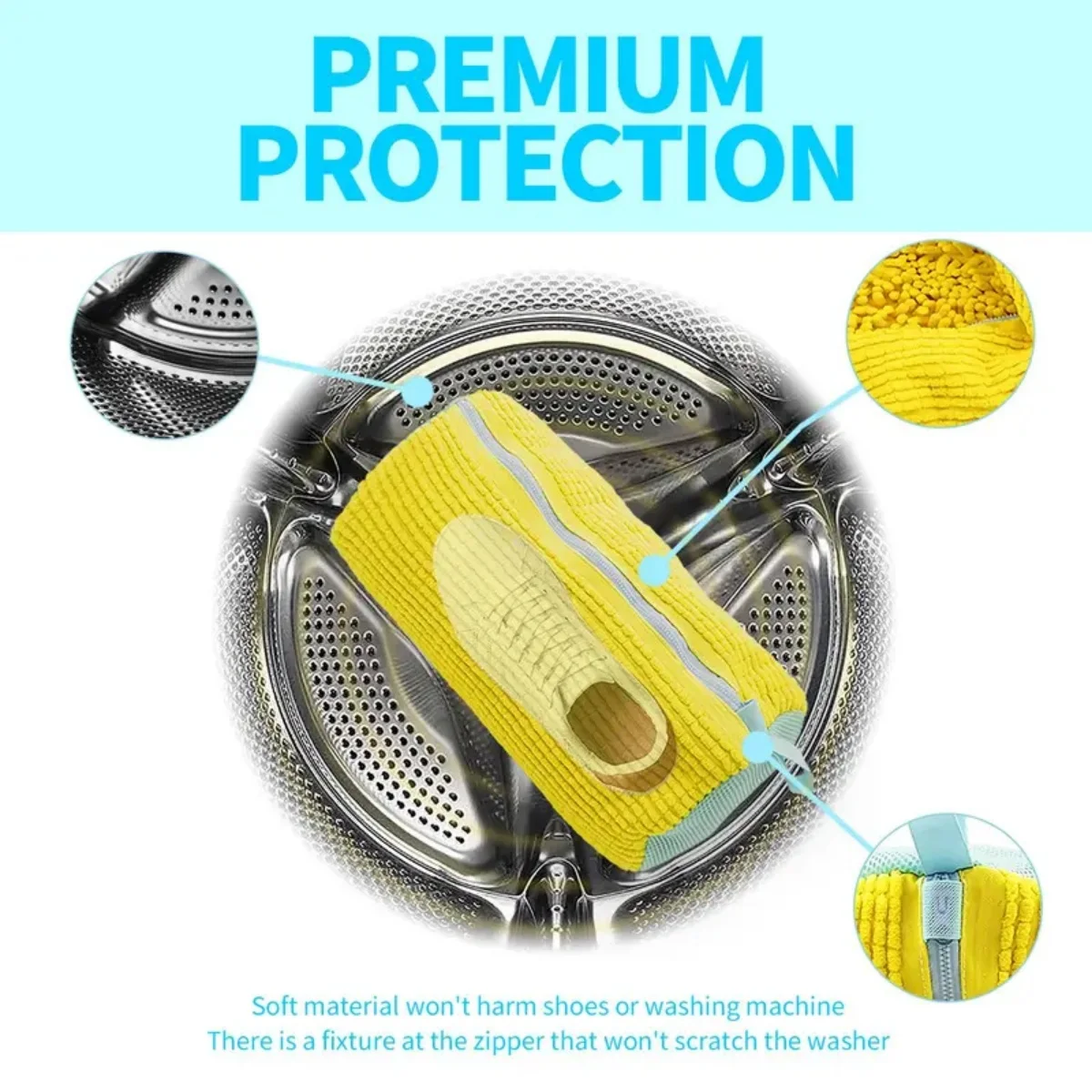 Reusable Shoe Washing Bag with Zipper