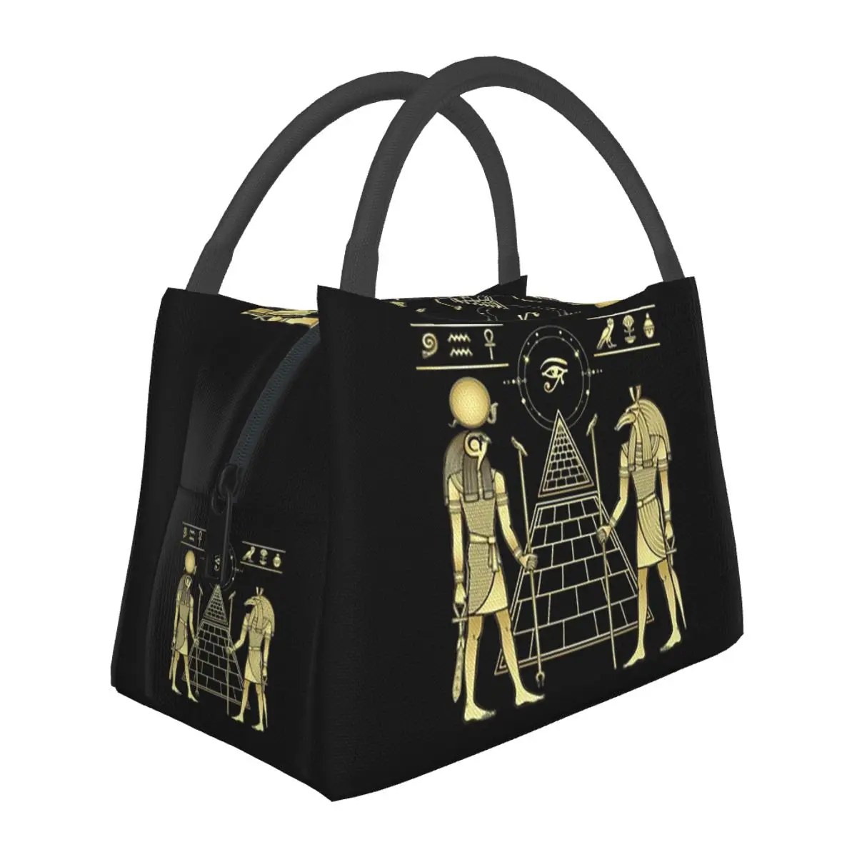 

Изолированная сумка для обеда с изображением египетских богов Ра и Сета для школы, контейнер для хранения еды, термосумка-холодильник для ланча.