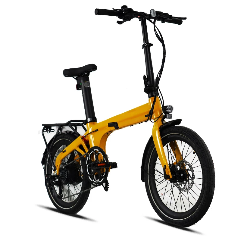 

Hybrid Electric Mini Folding Bike 36V 7.8Ah 500W 20 Inch Rear Suspension Foldable E Bike Aluminum Alloy